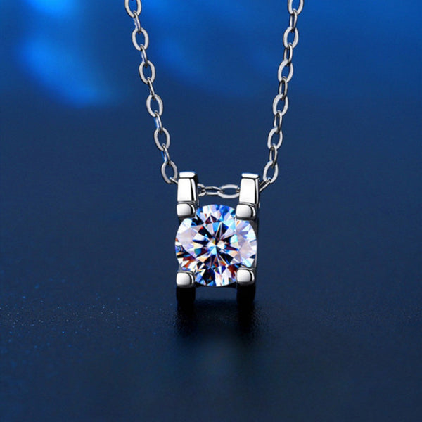 Minimalist Moissanite Pendant Necklace