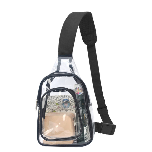 Clear Sling Bag Stadium Approved – Waterproof Chest Pack for Travel & Sports