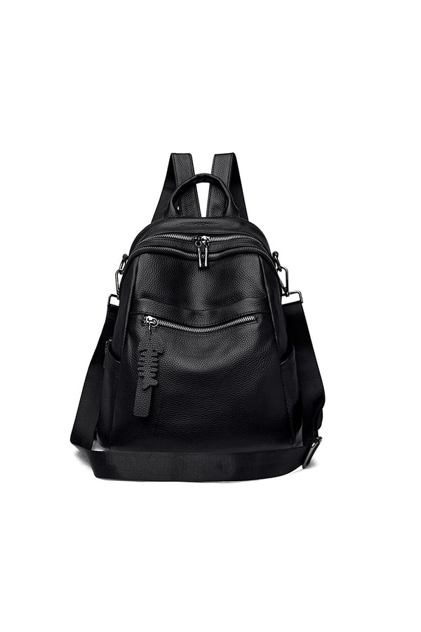 Mini Leather Backpack - Anti-Theft & Convertible EDC Backpack for Work & Travel
