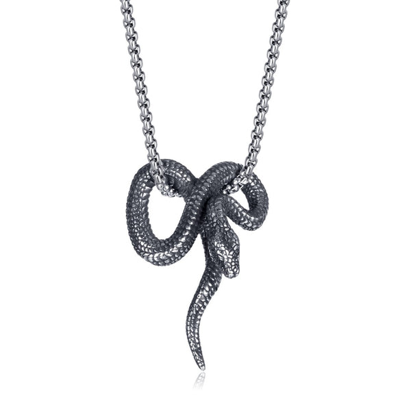 Vintage Snake Design Necklace | Titanium Steel