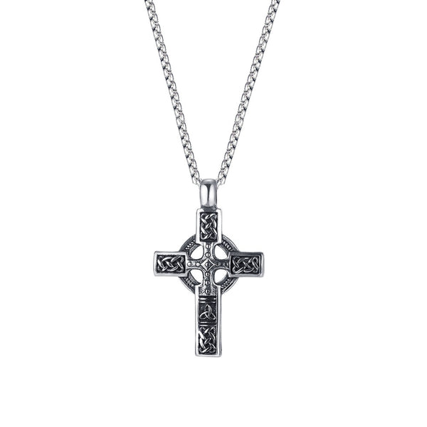 Cross Pendant Necklace in Titanium Steel