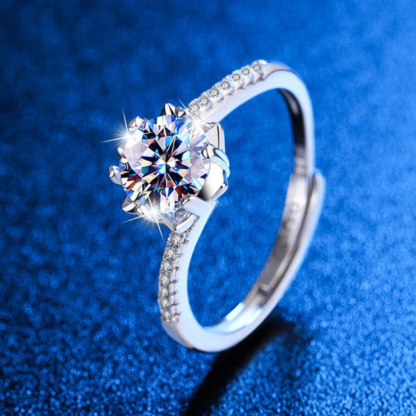 The Snow Crystal Moissanite Ring