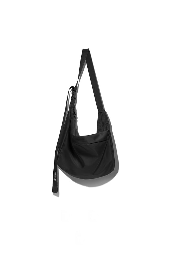 LIVEBOX Large Plain Black Side Pack Bag